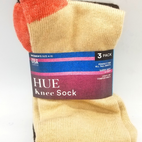 Hue Knee Socks 3-Pairs | Wave Stripe/Heather/Multi-Stripe Women 4-10 - Picture 2 of 7